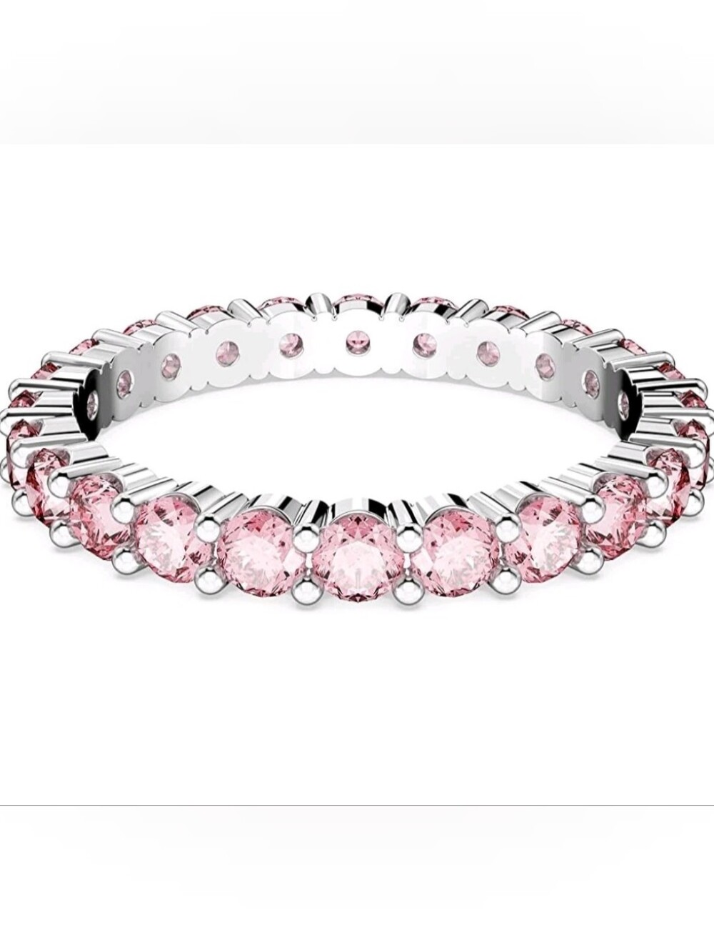 NIB Swarovski 5658853 Women's Ring Pink Crystals SIZE 7 Cubic Zirconia W76